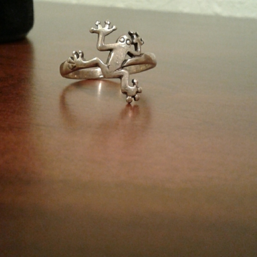 Sterling silver frog ring - Picture 3 of 4